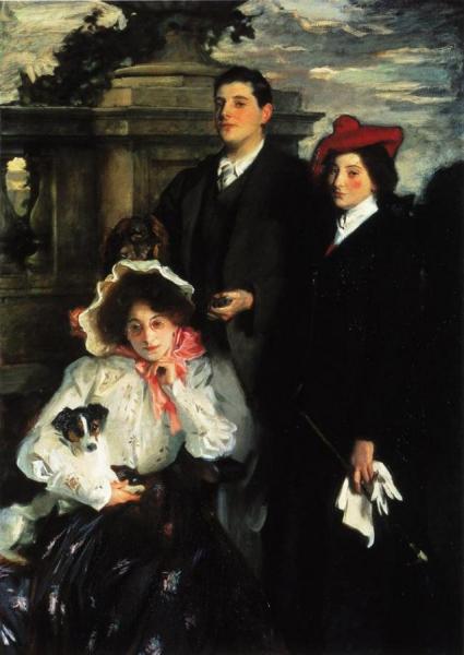 Hylda, Almina And Conway, Children Of Asher Wertheimer by John Singer Sargent