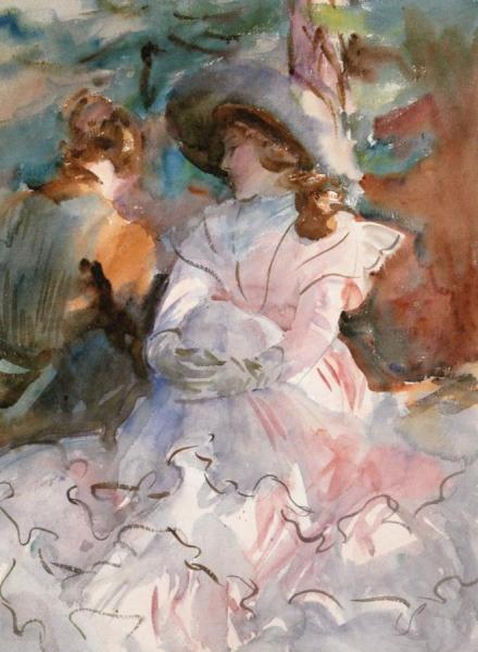 Ladies In The Shade, Arbriès by John Singer Sargent