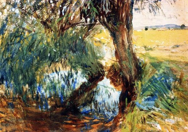 Landscape At Calcot by John Singer Sargent