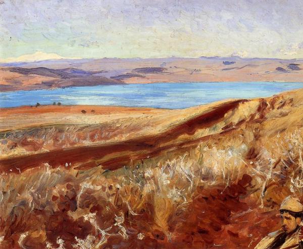 Landscape With The Lake Of Tiberias (sea Of Galilee) by John Singer Sargent