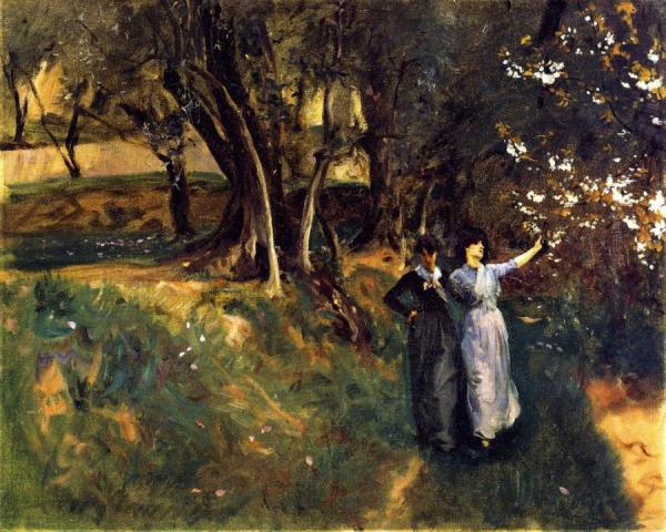 Landscape With Women In The Foreground by John Singer Sargent
