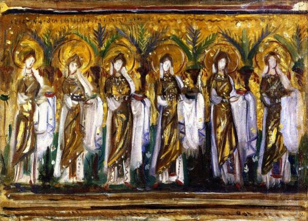 Mosaics In Sant'apollinare Nuovo by John Singer Sargent