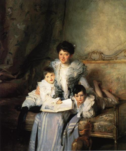Mrs. Arthur Knowles And Her Two Sons by John Singer Sargent Oil Painting Reproductions