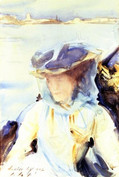 Mrs. Charles Hunter In A Gondola by John Singer Sargent