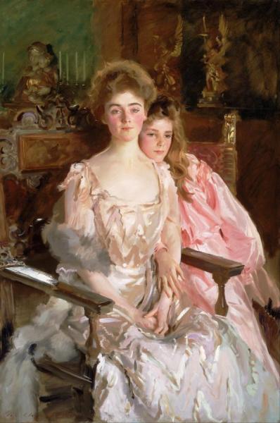 Mrs. Fiske Warren And Her Daughter Rachel by John Singer Sargent Oil Painting Reproductions
