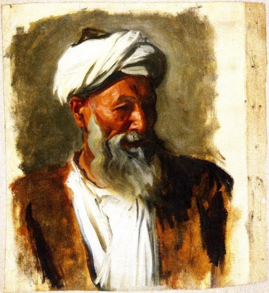 Old Man With A White Turban by John Singer Sargent