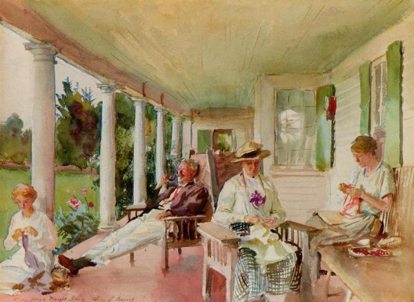 On The Verandah by John Singer Sargent