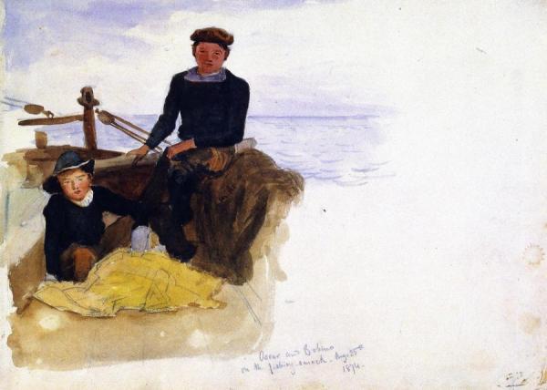 Oscar And Bobino On The Fishing Smack by John Singer Sargent