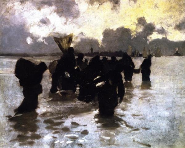 Oyster Gatherers Returning by John Singer Sargent