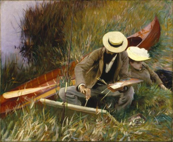 Paul Helleu Sketching With His Wife by John Singer Sargent