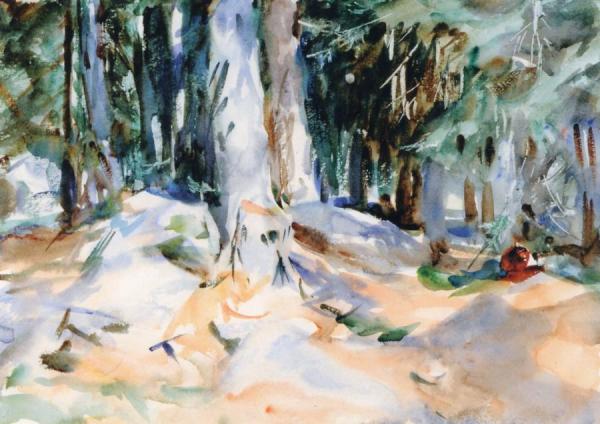 Purtud, A Forest Scene by John Singer Sargent