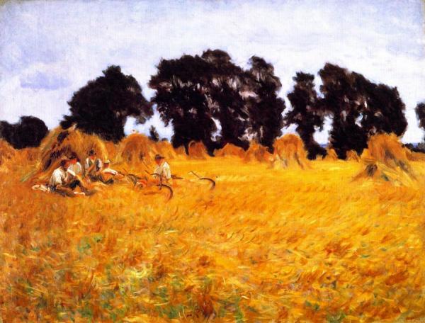 Reapers Resting In A Wheat Field by John Singer Sargent