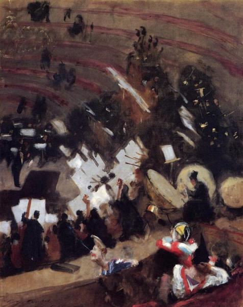 Rehearsal Of The Pas De Loup Orchestra At The Cirque D'hiver by John Singer Sargent