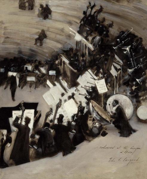 Rehearsal Of The Pasdeloup Orchestra At The Cirque D'hiver by John Singer Sargent