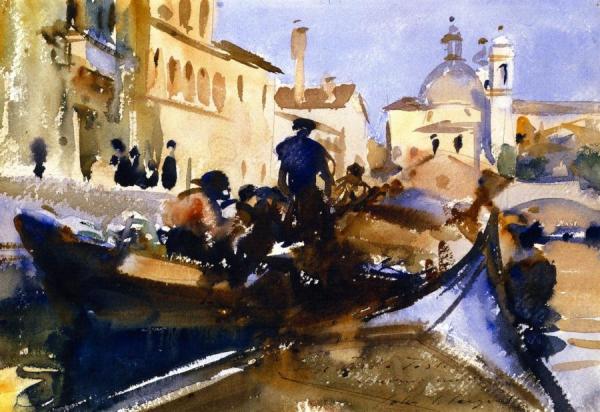 Rio De Ognissanti, With A View Of The Gesuati by John Singer Sargent