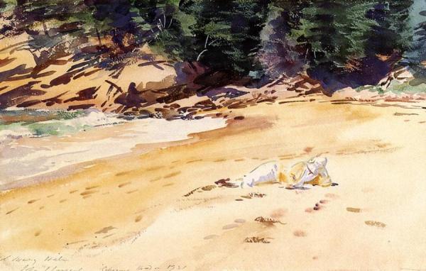 Sand Beach, Schooner Head, Maine by John Singer Sargent Oil Painting Reproductions