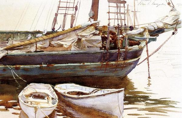 Schooner, Catherine, Somesville, Maine by John Singer Sargent