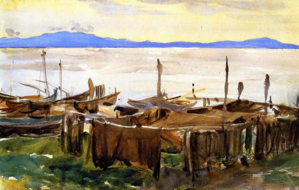 Scotland, Fishing Nets by John Singer Sargent