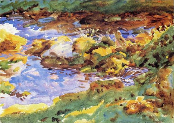 The Alps: Val D'aosta, Purtud by John Singer Sargent