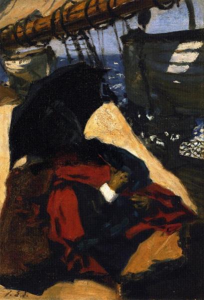 The Artist's Mother Aboard Ship by John Singer Sargent
