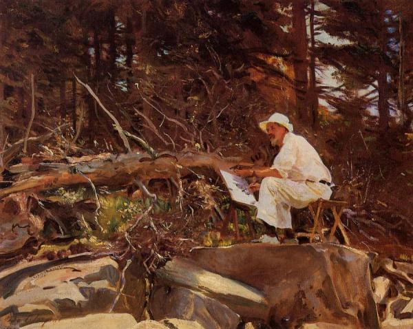 The Artist Sketching by John Singer Sargent