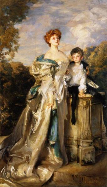 The Countess Of Warwick And Her Son by John Singer Sargent
