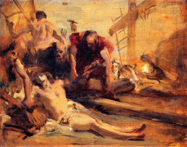 The Descent From The Cross (after Giandomenico Tiepolo) by John Singer Sargent