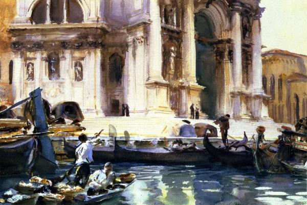 The Façade Of La Salute by John Singer Sargent