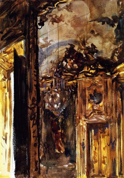 The Golden Room Of The Palazzo Cleriri by John Singer Sargent