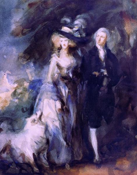 The Morning Walk (after Gansborough) by John Singer Sargent