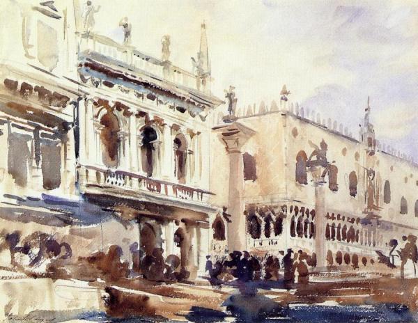 The Piazzetta And The Doge's Palace by John Singer Sargent