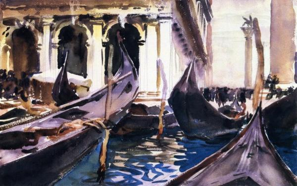 The Piazzetta, Venice by John Singer Sargent