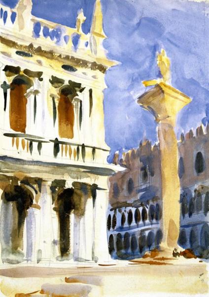 The Piazzetta, Venice by John Singer Sargent