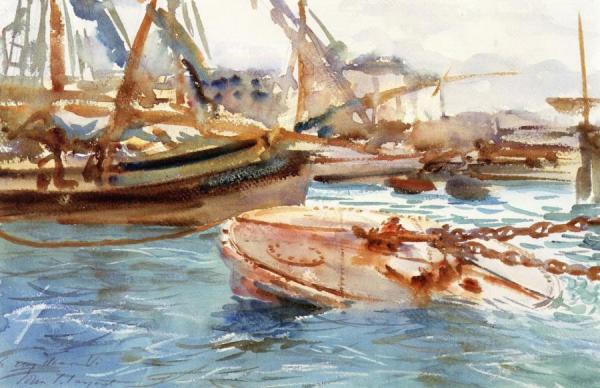 The Pink Buoy: Genoa by John Singer Sargent