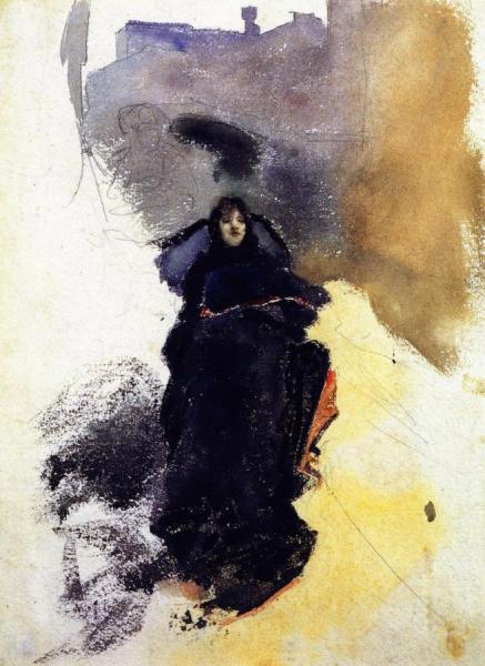 Woman In A Gondola (unfinished) by John Singer Sargent Oil Painting Reproductions