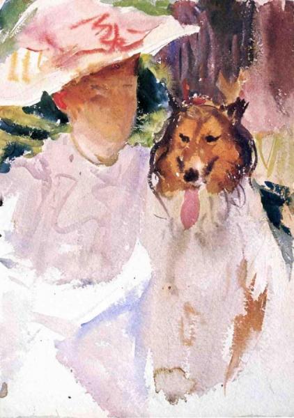Woman With Collie by John Singer Sargent
