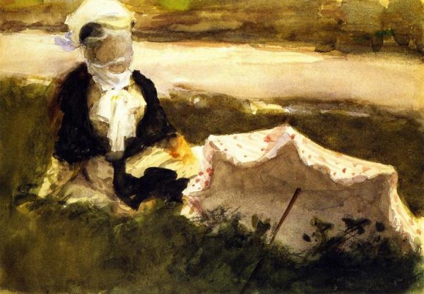 Woman With Parasol by John Singer Sargent