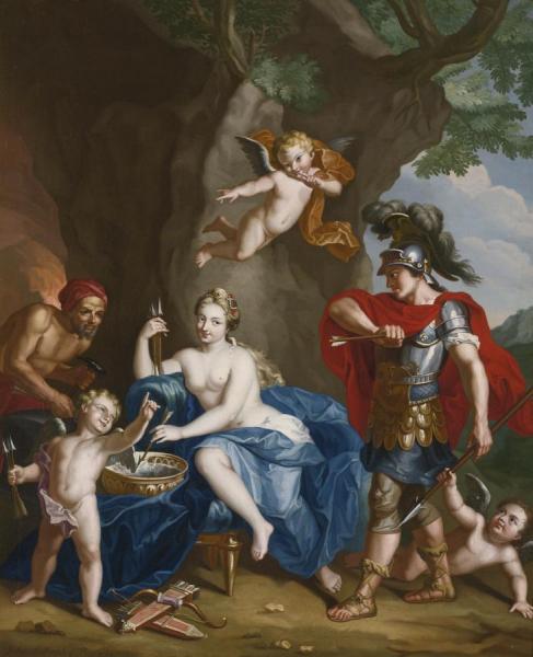 Mars, Venus And Vulcan - The Forge Of Vulcan by John Singleton Copley Oil Painting Reproductions