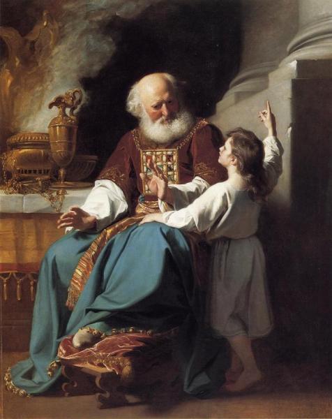 Samuel Reading To Eli The Judgments Of God Upon Eli's House by John Singleton Copley