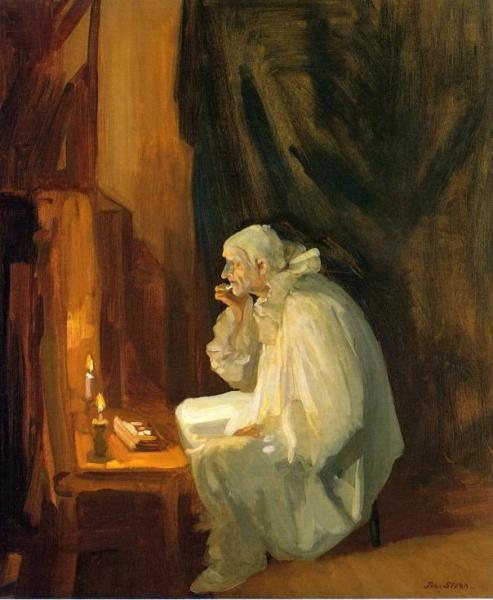 Clown Making Up by John Sloan