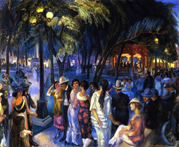 Music In The Plaza by John Sloan