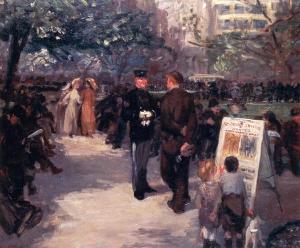 Recruiting In Union Square by John Sloan
