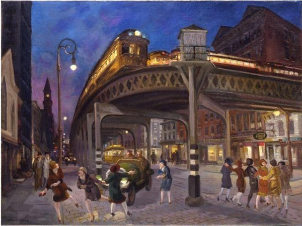 Sixth Ave, Elevated At Third Street by John Sloan