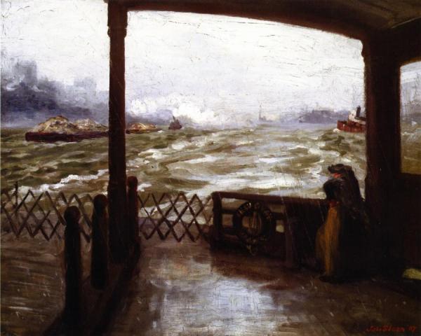 Wake Of The Ferry by John Sloan
