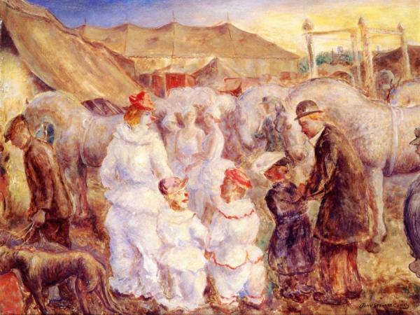 Circus Performers Outside The Big Top by John Steuart Curry
