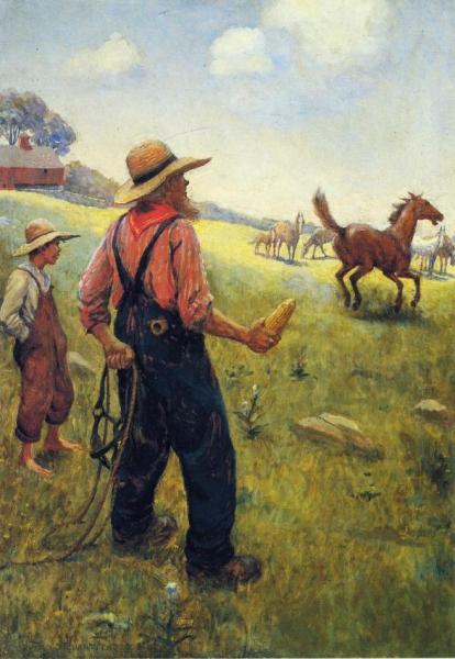 Farmer Catching Horses by John Steuart Curry