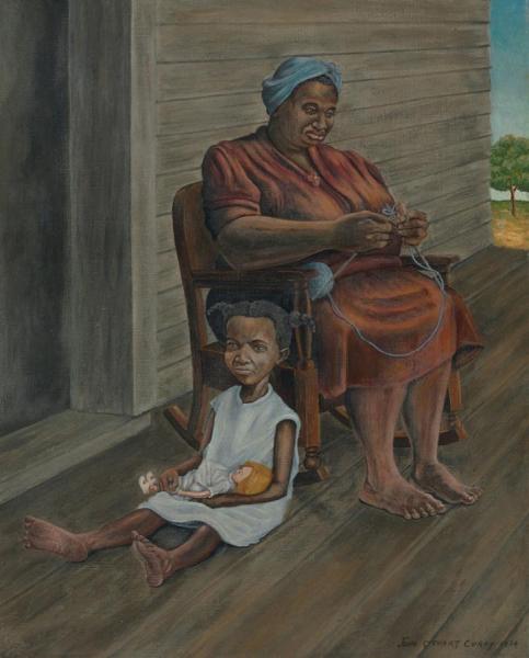 On The Porch by John Steuart Curry