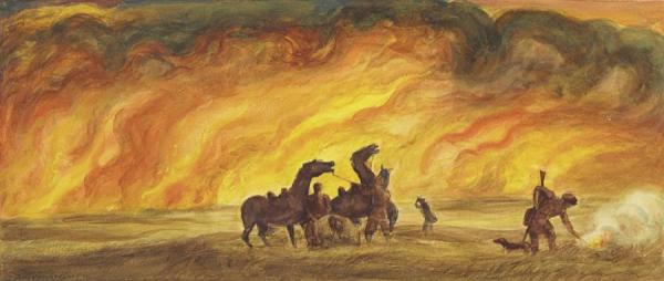 The Prairie Fire by John Steuart Curry