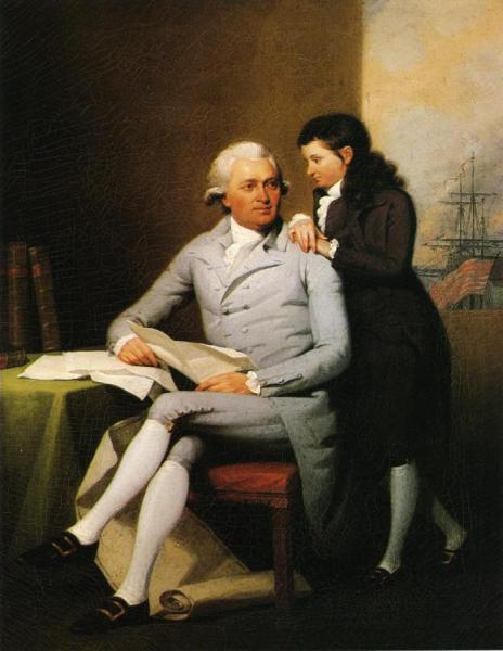 Jeremiah Wadsworth And His Son Daniel Wadsworth by John Trumbull