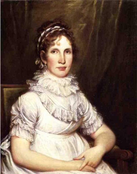 Portrait Of Mrs. Isaac Bronson (nee Anna Olcott) by John Trumbull